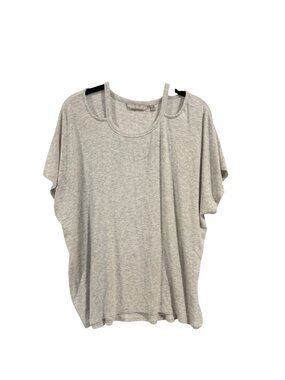 Athleta Glimpse Open Neck Tee Gray Size L